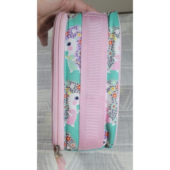 Pottery Barn Kids Hedgehog Floral Lunch Box Pink Trim Personalized “Georgia - Picture 3 of 7
